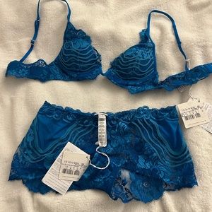 La Perla Blue Lace Bra Intimates